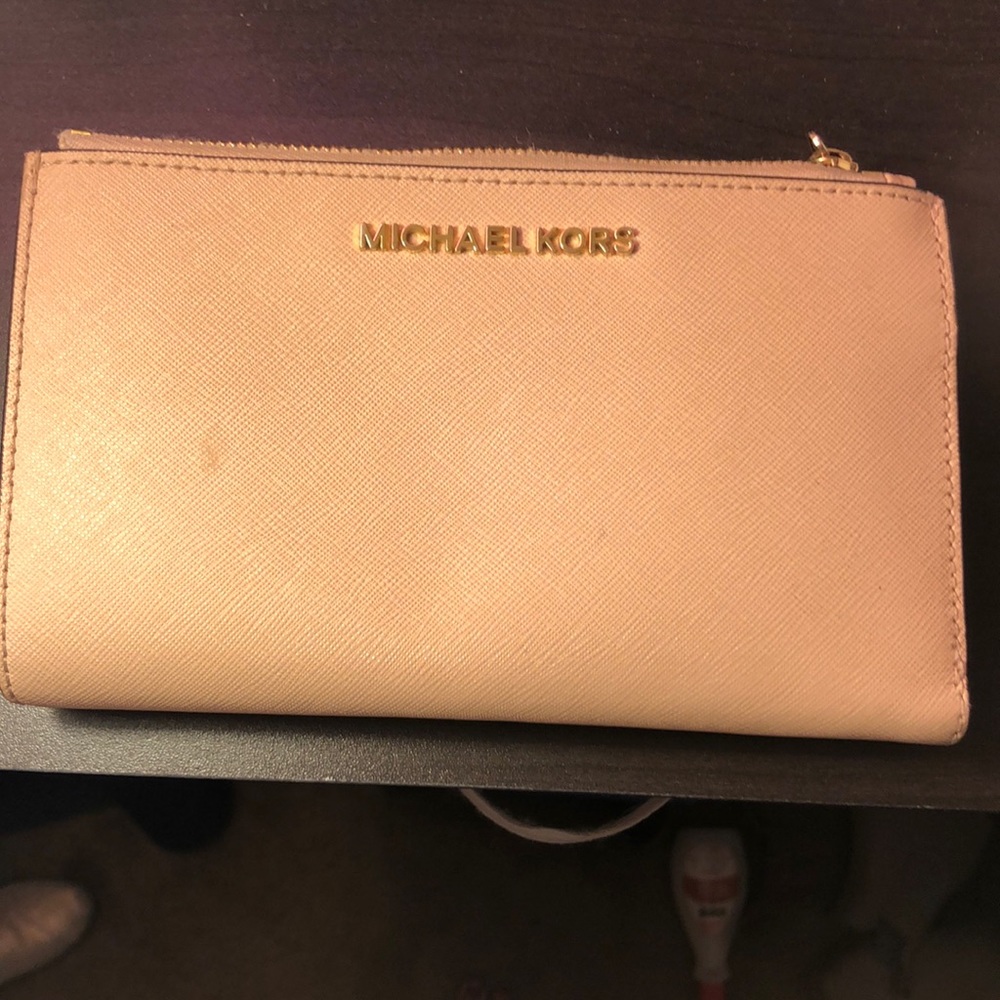 Plush pink Michael Kors wallet